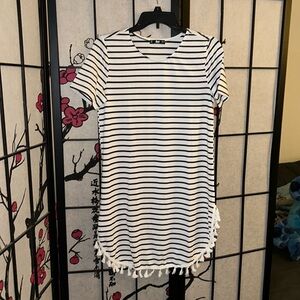 New striped shirt dress in XS